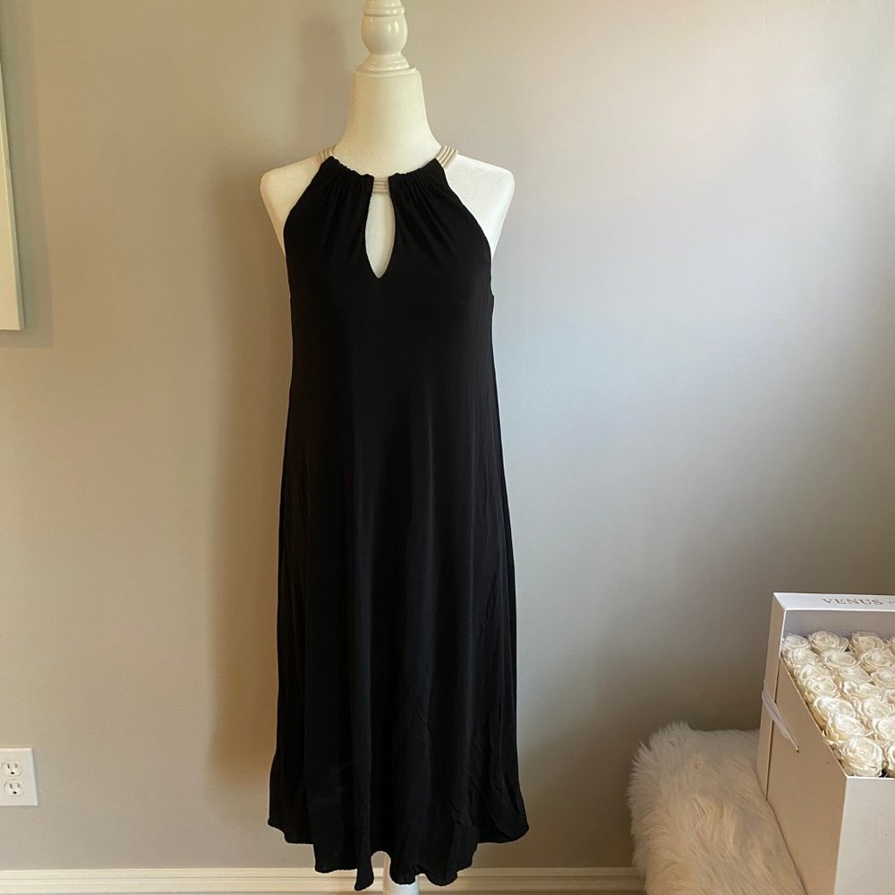 Elie Tahari- Halter- Midi Dress- Rope Detail